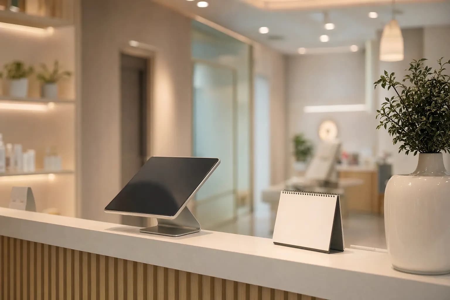 Calendar interface showing AI-automated appointment booking with voice AI